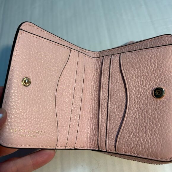 Tory Burch Thea Bifold Light Pink Leather Compact Wallet - Picture 3 of 8